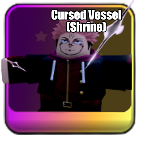 Cursed Vessel Shrine Secret Unit in Universal Tower Defense X UTDX on Roblox from the Cursed Energy Update based on Sukuna in Yuji Itadori's body from Jujutsu Kaisen