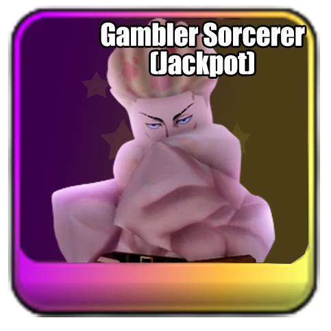 Gambler Sorcerer (Jackpot)  Mythic Unit in Universal Tower Defense X (UTDX) on Roblox based on Hakari from jujutsu kaisen