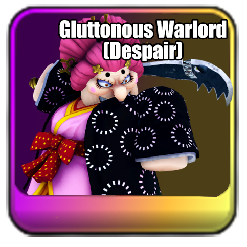 Gluttonous Warlord (Despair) Big Mom Unit in Universal Tower Defense X UTDX on Roblox based on Big Mom from One Piece in Update 3 UPD 3 obtained from The Warlord's Ship Raid