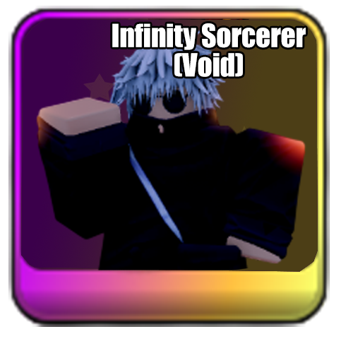 Infinity Sorcerer Void Secret Unit in Universal Tower Defense X UTDX on Roblox from the Cursed Energy Update based on Gojo from Jujutsu Kaisen JJK