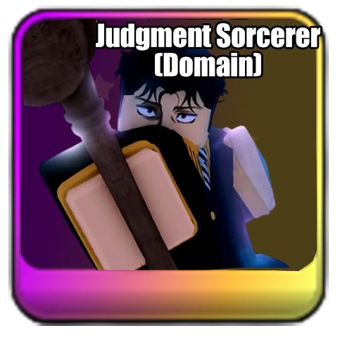Judgment Sorcerer (Domain) Mythic unit in Universal Tower Defense X (UTDX) on Roblox based on Hiromi Higurama from Jujutsu Kaisen JJK