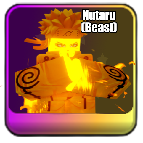 Nutaru Beast Secret Unit in Universal Tower Defense X UTDX on Roblox from the Universal War Update based on Naruto Beast form from Naruto