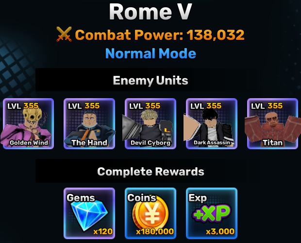 Rome World Stage 5 Anime Story