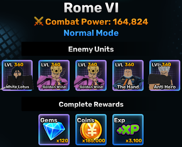 Rome World Stage 6 Info Anime Story