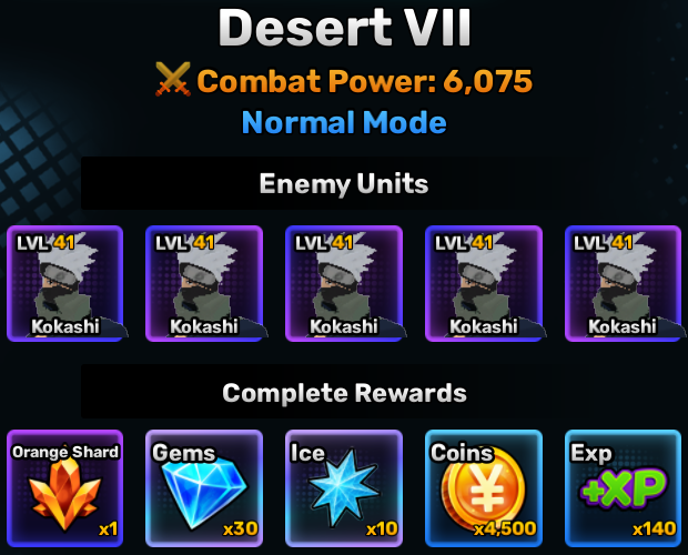 desert world stage 7 info in anime story roblox experience