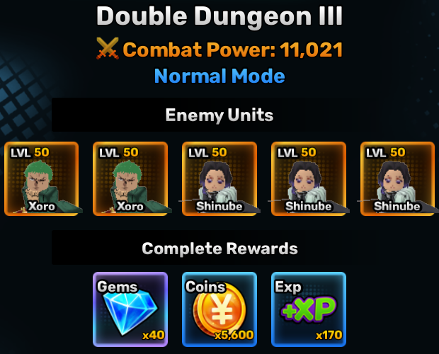 double dungeon world stage 3 info in anime story roblox experience