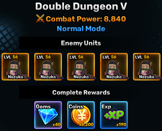 double dungeon world stage 5 info in anime story roblox experience