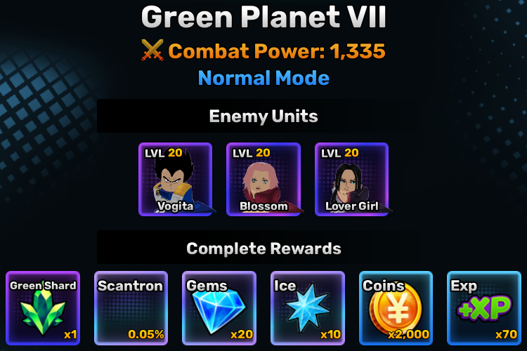 green planet stage 7 info in anime story roblox experience