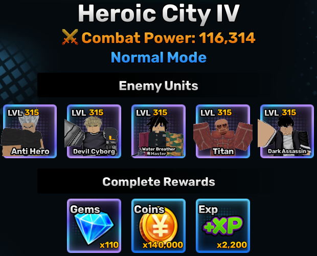 heroic city world stage 4 info in anime story roblox experience