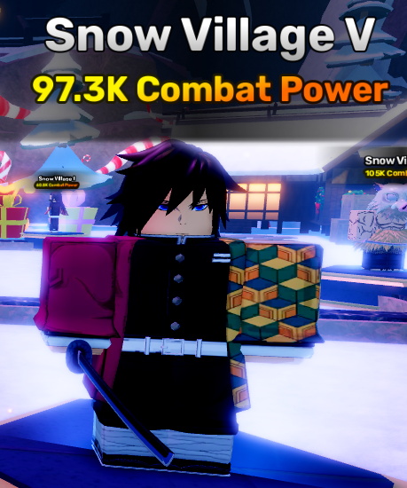 Snow Village world stage 5 in anime story roblox experience