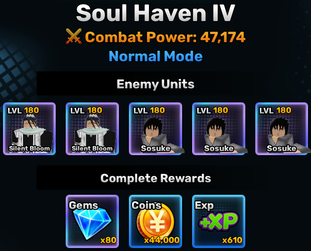 Soul Haven world stage 4 info in anime story roblox experience