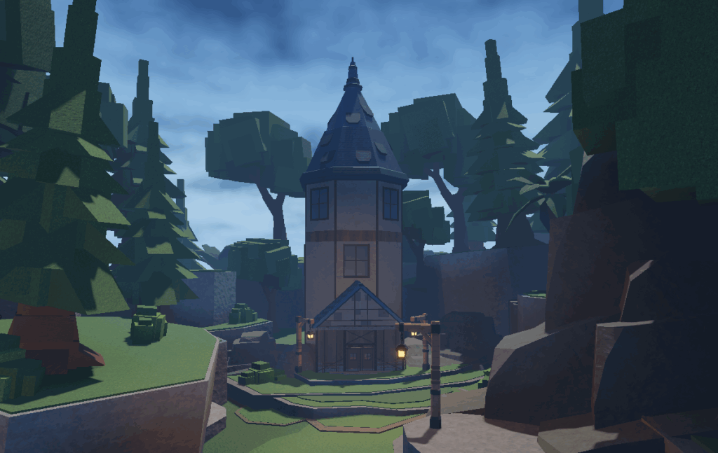 stonewake's cross wizard tower area in the forge roblox experience