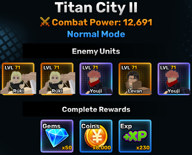 titan city world stage 2 info in anime story roblox experience