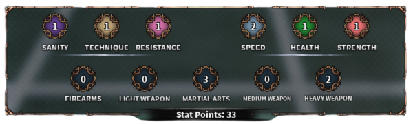 Stats And Weapon Proficiency