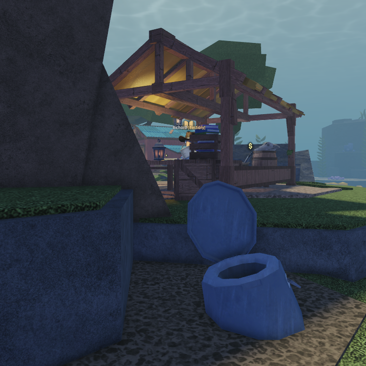 Toilet location in abyss