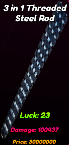 3 in 1 threaded steel rod in titan fishing roblox experience