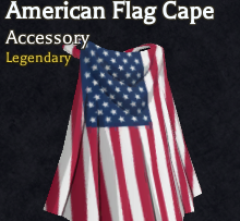 american flag cape  accessory in bizarre lineage