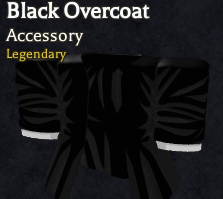 black overcoat accessory in bizarre lineage