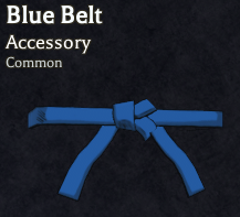 Blue belt accessory in bizarre lineage