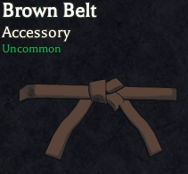 Brown belt accessory in bizarre lineage