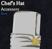 chef's hat accessory in bizarre lineage