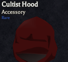 cultist hood accessory in bizarre lineage