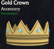 gold crown accessory in bizarre lineage