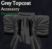 grey topcoat accessory in bizarre lineage