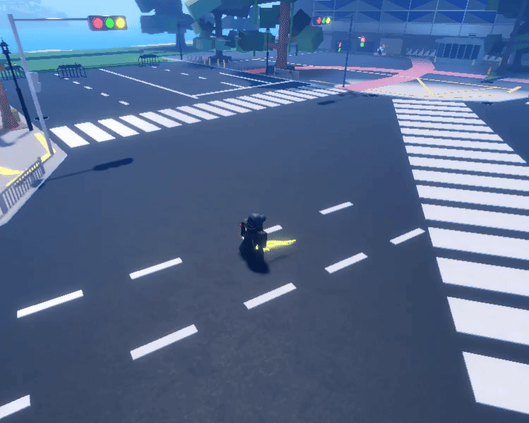 Player performing light fruit's M1 basic attack in sailor piece