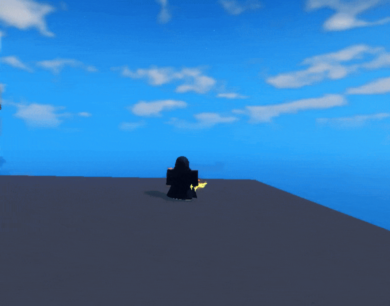 Player performing light fruit's V move in sailor piece