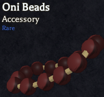 Oni beads accessory in bizarre lineage