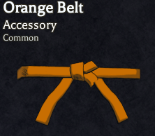 Orange belt accessory in bizarre lineage