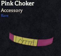 pink choker accessory in bizarre lineage