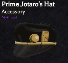 prime jotaro's hat accessory in bizarre lineage