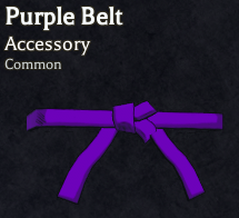 Purple belt accessory in bizarre lineage