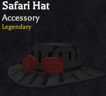 safari hat accessory in bizarre lineage