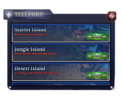 Teleport menu is sailor piece
