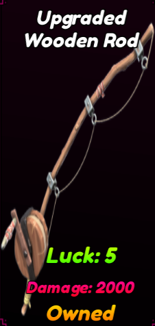 Upgraded Wooden Rod in Titan Fishing roblox experience