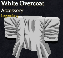 white overcoat accessory in bizarre lineage