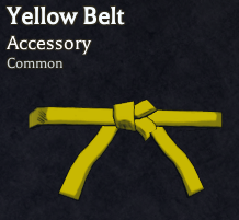 Yellow belt accessory in bizarre lineage