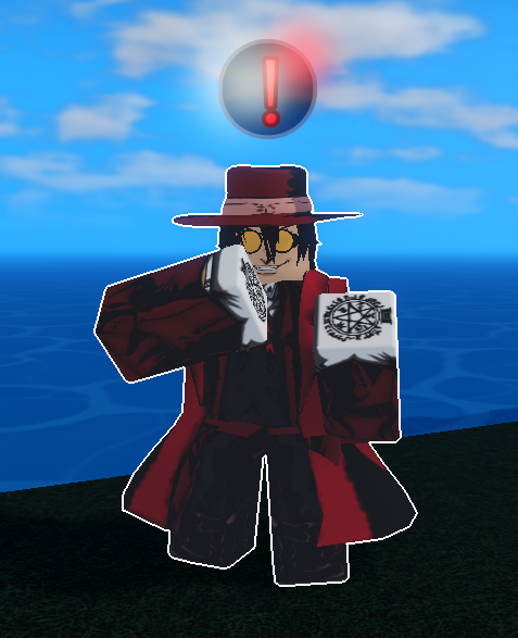 Alucard Melee Trainer NPC from Sailor Piece Roblox Experience
