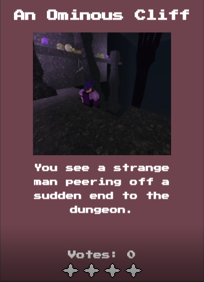 An ominous cliff encounter in An Average Campaign roblox experience
