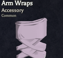 Arm Wraps accessory in bizarre lineage