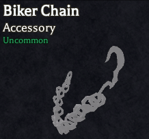 biker chain accessory in bizarre lineage 