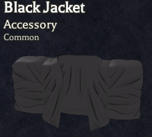 black jacket accessory in bizarre lineage