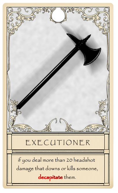 Execuioner Card from Bridger Western Roblox Experience