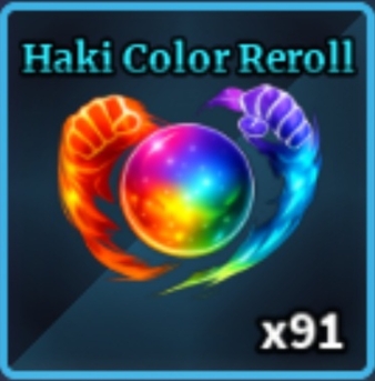 Haki Color Reroll Item in Sailor Piece Roblox experience.