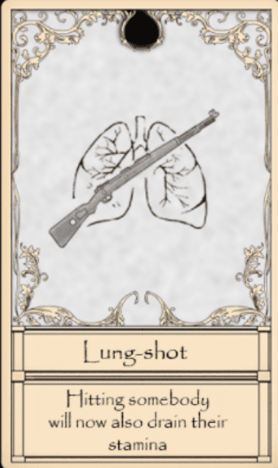 Lung-Shot Card from Bridger Western Roblox Experience