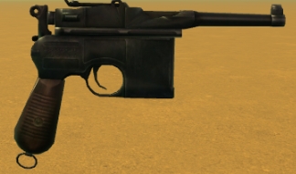 Mauser Weapon in Bridger: Western Roblox Experience.
