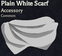 plain white scarf accessory in bizarre lineage